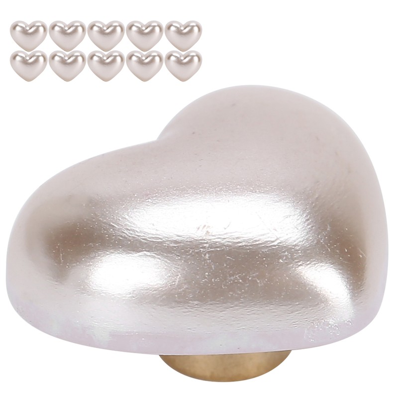 10pcs Heart Beads Imitation Pearls Beads Nail Art Decoration DIY