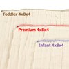 OsoCozy Better Fit Unbleached Prefold Cloth Diapers -100% Cotton, Gauze