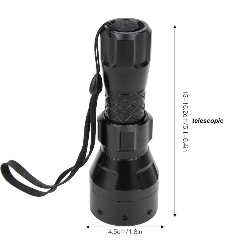 Aluminium Alloy Infrared 850nm Night Viewing Zoom Torch IPX6 Waterproof