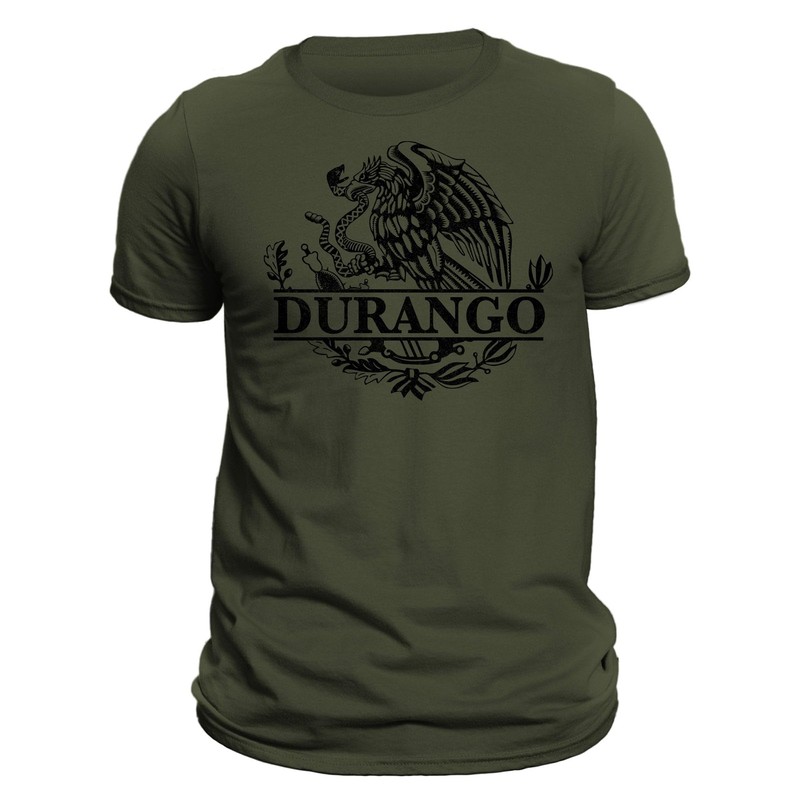 Durango Mexico Eagle Emblem Mexican T-Shirt-M/Red