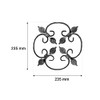 Gal Industrial Wrought Iron Ornament 23.5 x 23.5 cm Grid