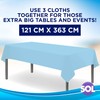 SOL 3pk Blue Table Cloths Party | 121 x 121cm