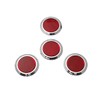 sourcing map 4 Pieces Red Round Car Reflector Set (HL-3003)