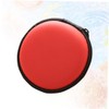 IWOWHERO Portable Coin Purse for Earbuds Red Zipper Case Earphone