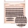 SIMER False Eyelashes 7-13mm Individual Lashes 242 Clusters Lashes Natural