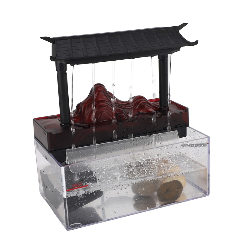 Tabletop Water Fountain USB LED Recurring Stream Plastic Indoor Fountain