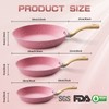 Frying Pan Nonstick Set, 8" & 9.5" & 11" Pink