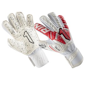 Rinat Egotiko Vengador Turf-Spines (Finger Protection) Goalkeeper Glove - Color: White/Red, Size: 10