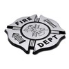 Firefighter Support Black Accent Chrome Auto Emblem