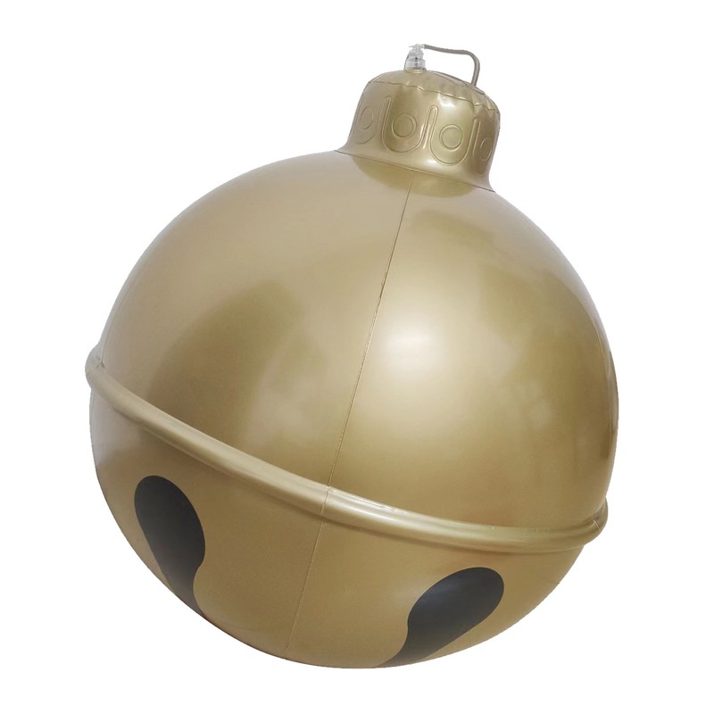 Inflatable Christmas Ball Bell Gaint Ornament with Red Bowknot PVC