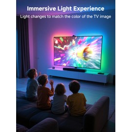 GIPOYENT TV LED Backlight with Camera, 20.34FT RGB Lights Sync to Screen for 65–100 Inch TVs, Smart App Control, Music Sync Color Changing LED Strip Lights for Gaming, Movies, Bedroom