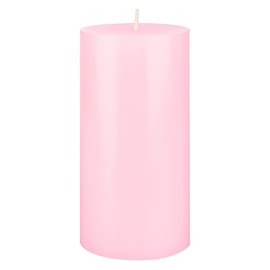 Mega Candles 1 pc Unscented Pink Round Pillar Candle, Hand Poured Premium Wax Candles 3 Inch x 6 Inch, Home Décor, Wedding Receptions, Baby Showers, Birthdays, Celebrations, Party Favors & More