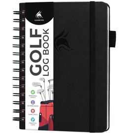 Clever Fox Golf Log Book – Small Training & Scorecard Journal – Pocket Notebook – Golf Practice Accessories & Gifts Ideas for Men (Black)