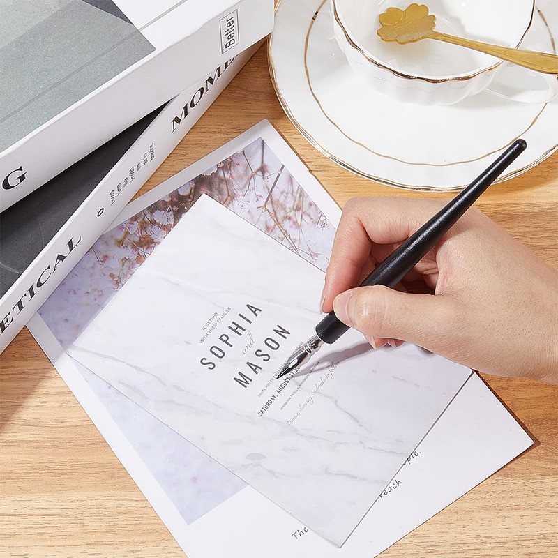 GORGECRAFT 2 Sets Plastic Dip Pen Black Masking Fluid Drawing