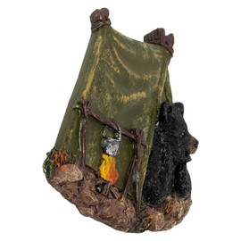 Slifka s Co. Black Bear Green Tent 4 x 4.25 Resin Plug in Night Light, (X2665)