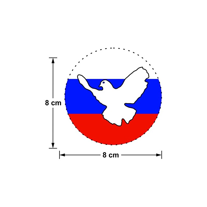 Generisch Flag Sticker Russia Peace Peace Dove Peace Dove 8