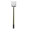 6 Tines Forged Pitch Fork With Long Deltaic Fiberglass Handle!
