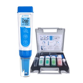 APERA INSTRUMENTS AI316 Premium Series PC60 5-in-1 Waterproof pH/EC (Conductivity) /TDS (ppm) /Salinity (ppt) /Temp. Multi-Parameter Pocket Tester Kit