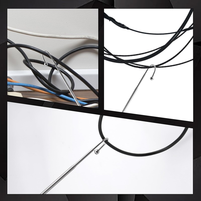 Telescoping Wire Reacher Pole, 36 Inch Extended Length, 6.375 Inch