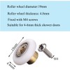 4X Replacement Shower Door Rollers/Runners/Wheels 19mm Diameter