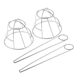 Baluue 2 Sets Hollow Bird Cage Hair Clips Lightweight Metal Bun Maker with Sticks Chic Accessories for Women for Parties and Daily Wear Unique Hair Bun Jewelry