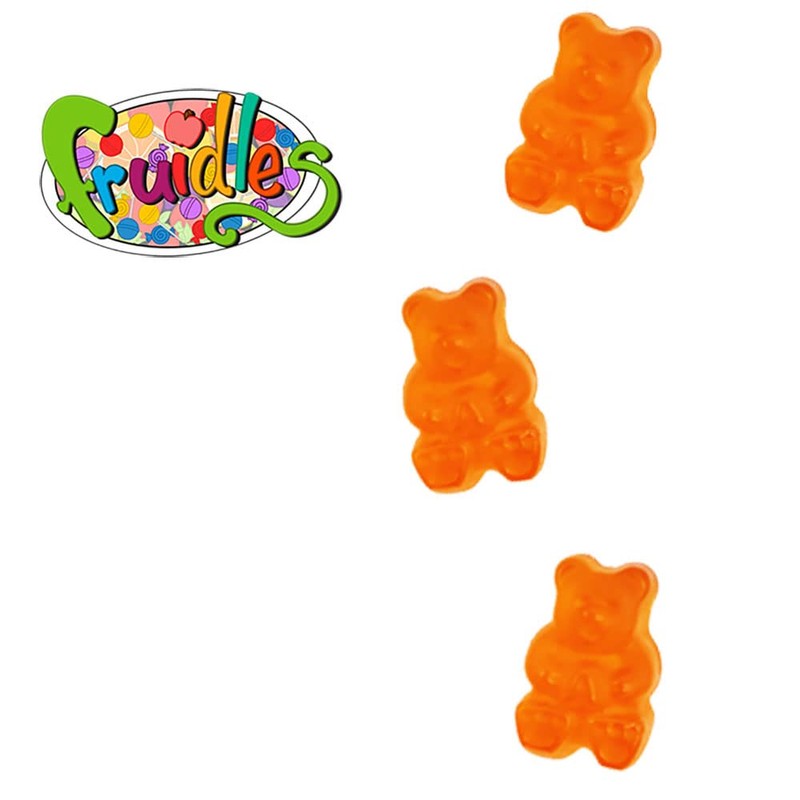 Fruidles Orange Gummi Bears Candy, Fruit Flavors Gummies, Allergy Friendly,