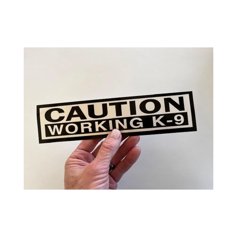 Five Star Graphics Caution Working K-9 Sticker Vinyl Decal 10""