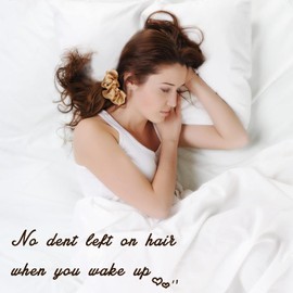 Lolalet Scrunchies for Hair, Hair Scrunchies for Women Girls, Soft Satin Scrunchy for Sleeping, Big Sleep Scrunchie with Elastic Hair Bands for Thick Thin Fine Curly Hair -6 Pack, Style C