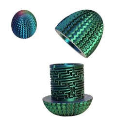 3D Printed Dragon Egg Maze Puzzle - Color-Changing Brain Teaser Toy for Kids & Adults, Challenging STEM Gift for Birthday Christmas, Tricky Unboxing Game with Hidden Storage (Red-Green-Blue Gradient)