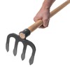 KADAX Potato Hoe 4 Prong Garden Hoe Forged Steel Manure