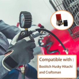 Pressure Regulator AB-9051114 for Bostitch Husky Hitachi and Craftsman Senco Air Compressor Systems, Adjustable Control Valve Replacement