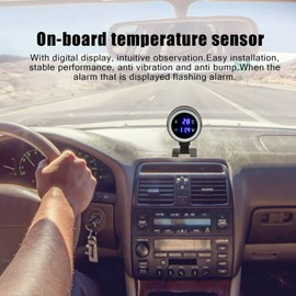 Voltímetro LED, Medidor Digital de Temperatura del Agua, con Luz Azul para Automóvil Motocicleta ATV para Automóvil Motocicleta ATV, Fácil de Instalar y Leer, Ajuste Universal