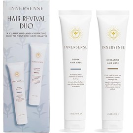 INNERSENSE Organic Beauty - Hair Revival Duo Holiday Set | Detox Hair Mask, Hydrate Hair Mask | Non-Toxic, Cruelty-Free, Clean Haircare (2 piece set)