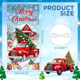 Red Car Christmas Door Cover