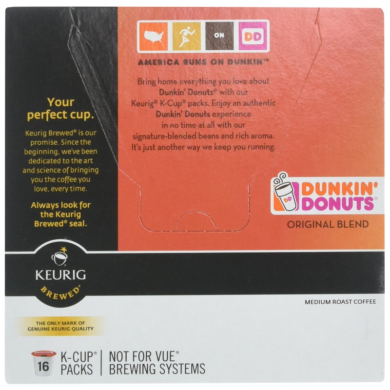 Dunkin Donuts Original Flavor Coffee K-Cups For Keurig K Cup