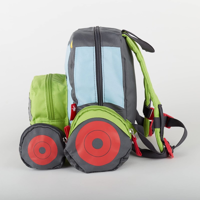 sigikid Unisex Children's Backpack, Tractor Children's Backpack, Green/Tractor