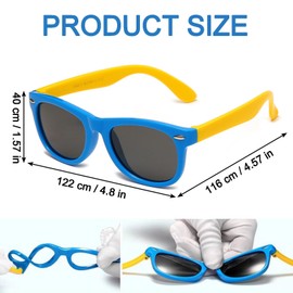 FveVqe 3 Pair Boys Sunglasses, Retro Colored Frame Sunglasses Kids for Boys Girls, Stylish Polarized Toddler Sunglasses for Kids Travel Beach School Shopping Party Decoration