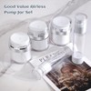 5Pcs 1.7oz Airless Pump Jar Set, FHDUSRYO Refillable Cream Jars