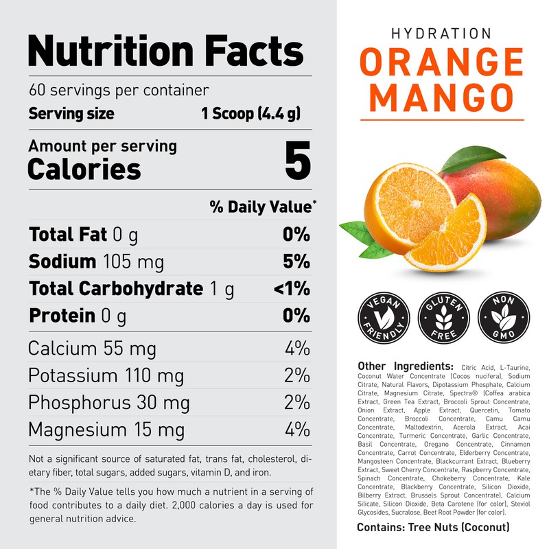 Kaged Daily Hydration | Sugar Free Electrolyte Powder Drink Mix