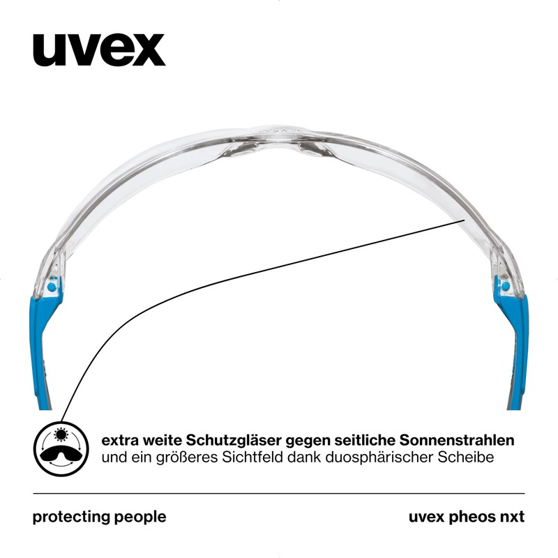 Uvex pheos nxt - premium safety glasses - anti-fog interior,