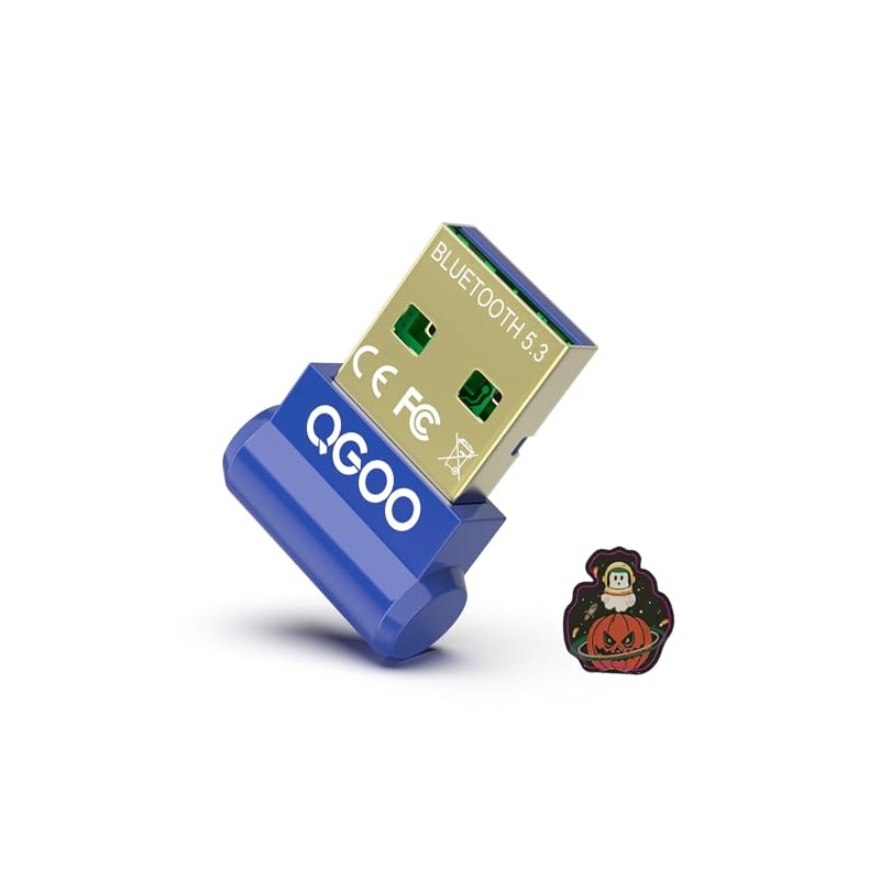 USB Bluetooth Adapter for PC - QGOO Bluetooth Dongle 5.3