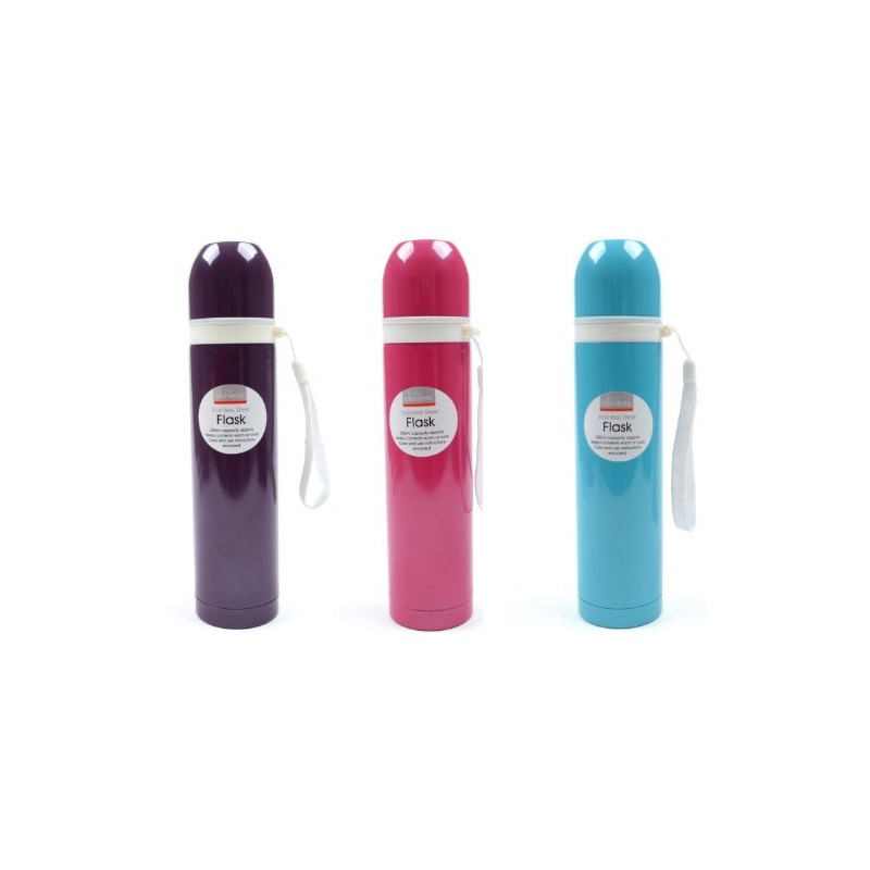 Fine Elements 300ml Stainless Steel Flask - Retro