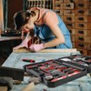 Yougfin 120 Piece Tool Set General Household Hand Kit with