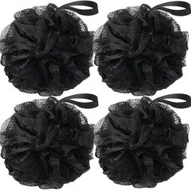 Esponjas Lufa Ducha Exfoliantes Corporales Hombres Mujeres Paquete Unidades Color Negro