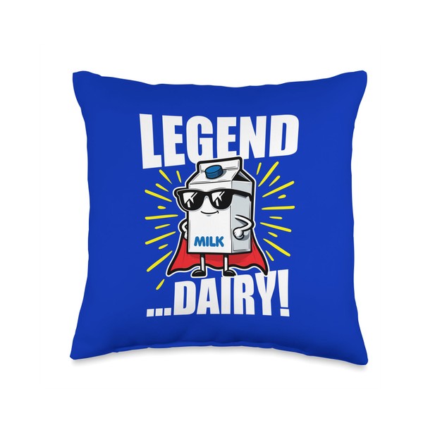 Legendary Legend Dairy Milk Cool Hero Throw Pillow