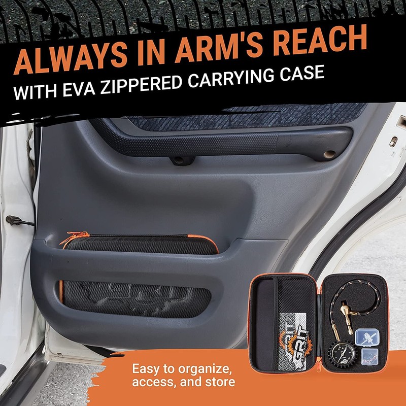 Grit Performance Tire Pressure Gauge (0-60 PSI) Heavy Duty, with