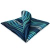 Shlax&Wing único Hombre Seda Pañuelo De Bolsillo Para Azul Geométrico