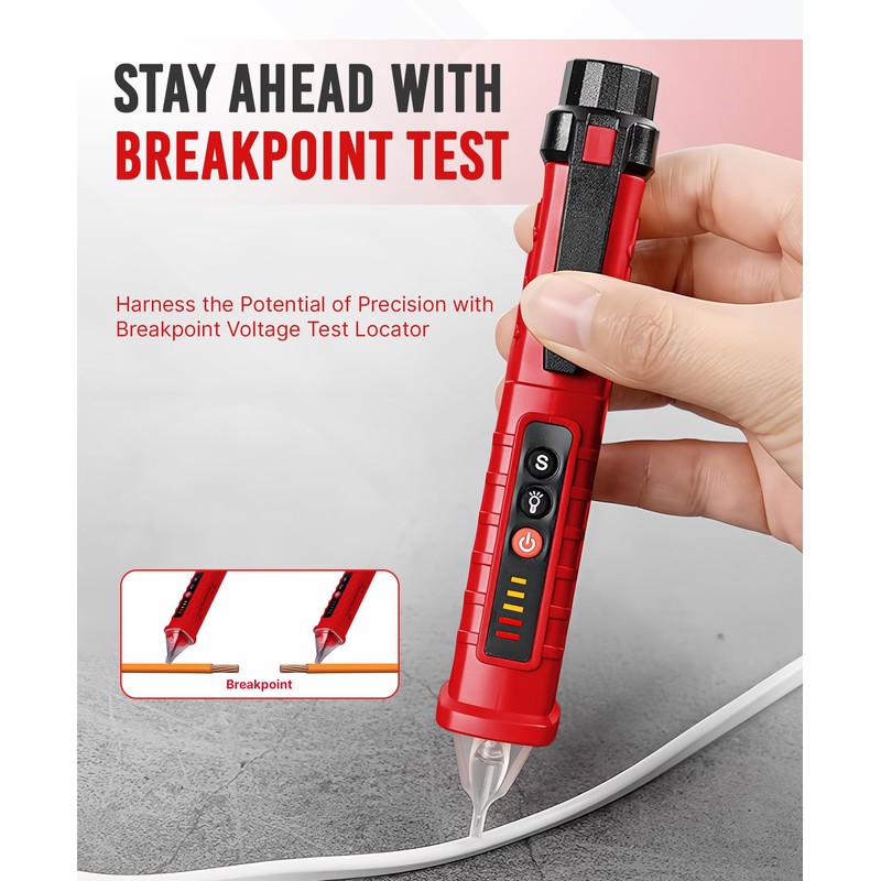 NEW LEADER Voltage Tester Pen, Adjustable Sensitivity NCV Volt Stick,