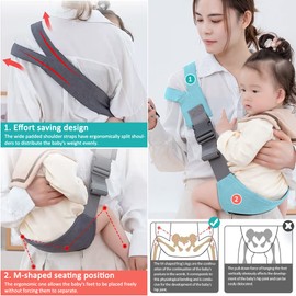 HINATAA Baby Carrier, Soft Anti-Slip Baby Sling for Newborn, Portable Cross-Body Baby Sling Adjustable Split Shoulder Straps, Baby Carrier for 5-36 Months Baby (Green)