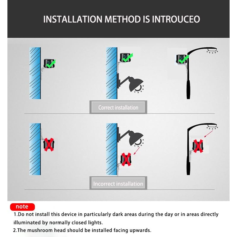 Meskliu Twilight Switch, AC120-277V Photocell Light Switch, High Sensitive Light